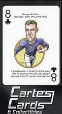 George McAfee 2019 Hero Decks Chicago Bears Football Heroes Playing Cards #8C