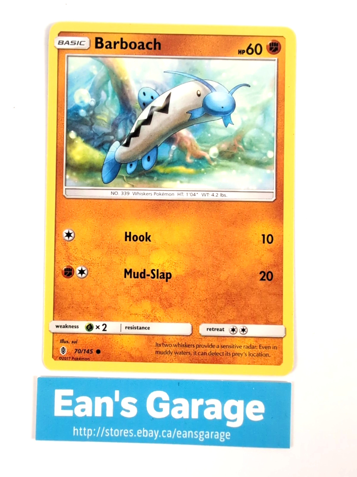 Pokemon Barboach basic 70/145 Guardians Rising Common - MN