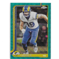 2025 Topps Chrome NFL - Tyler Higbee #172 Aqua Wave Refractor 067/199 - Rams