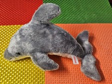 Aurora Dolphin 9.5" Plush Gray Stuffed Animal Toy Excellent Free Shipping