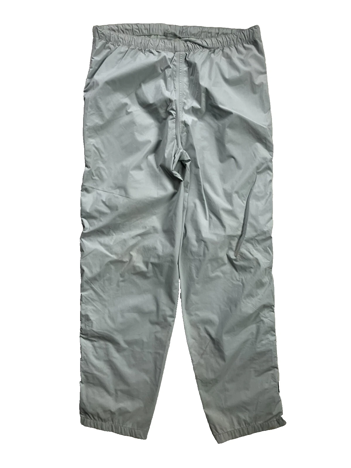 Vtg HELLY HANSEN TECH Gray Nylon OUTDOOR RAIN PANTS Hike Windbreaker Gym Adult M