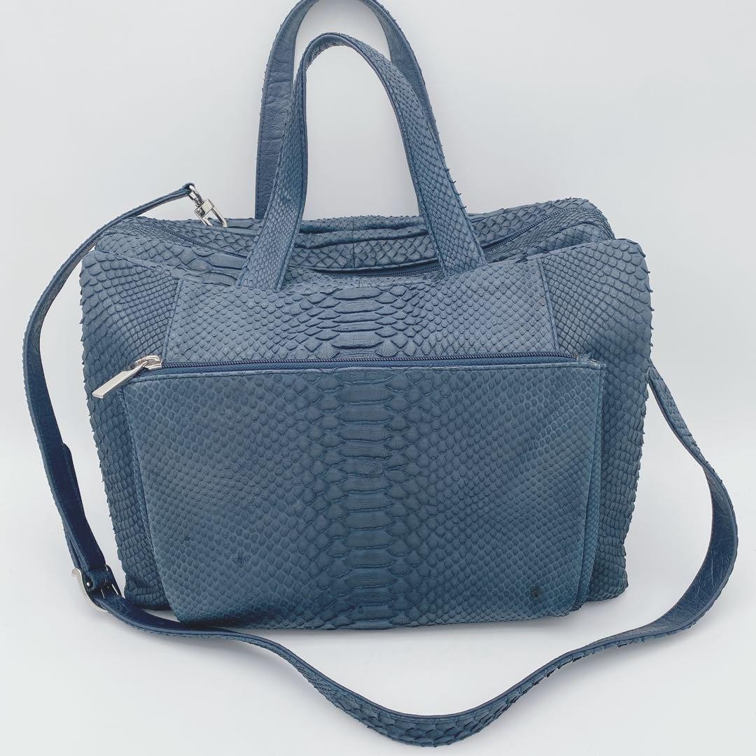 Good Condition 2WAY Real Python Mini Boston Bag E… - image 2