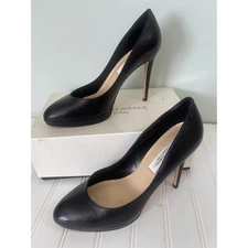 Saks Fifth Avenue Angie Black Pump Heels Stiletto Made in Italy Size Women's 10