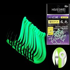 10pcs Luminous Fishing Barbed Hook Bend Mouth Triangular Fast Attack Super Needl