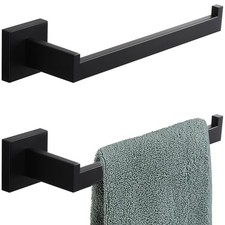 Bathroom Hand Towel Holder Matte Black Hand Towel Bar 2 Pack 10 Inche Right S...