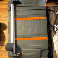 Fiskars Gray Paper Trimmer Cutter w/ Ruler Guides Tabletop Trimmer