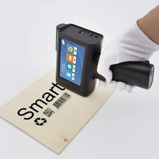 Handheld inkjet printer prints text, batch number, barcode production date image