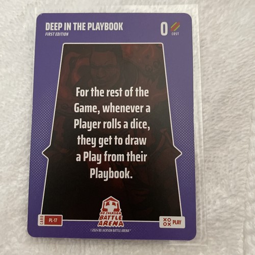 2024 Bo Jackson Battle Arena Deep in The Playbook Play Card #PL-17 SP