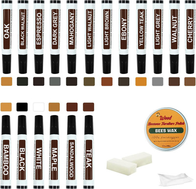 Furniture Markers Touch Up Kit - New Upgrade 18 Colors Wood Scratch Repair Kit w