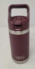 Yeti Rambler Jr. 12 oz. Kids Insulated Bottle Stainless Cup Burgundy Cap Straw