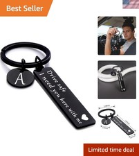 drive safe keychain for him her - key chains for men i need you here with me ...