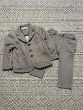 Hope & Henry 2 Piece Set Size 3 Tan Suit Jacket Dress Pants