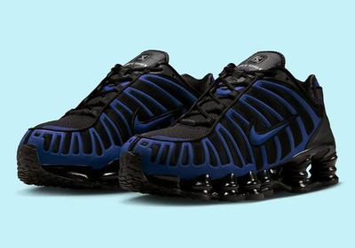 Nike Shox TL Shoes Black Court Blue Sneakers OG IH1338-002 Mens