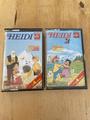 Heidi -2 Kassetten Folge 1 und 2 Poly Geschichten des TV-Originals - Top Zustand