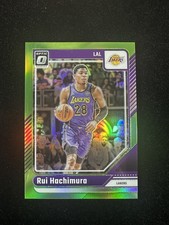 2024-25 Panini Donruss Optic Rui Hachimura #18 Lime Green Prizm /149 Lakers