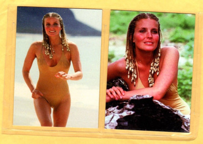 BO DEREK   CUSTOM  NOVELTY TRADING CARD 2 CARDS   SET