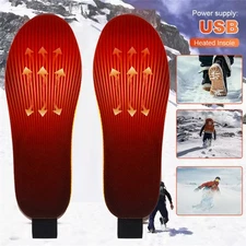 Heated Shoe Foot Insole USB Electric Heater Winter Skiing Outdoor Warm Feet Pads
