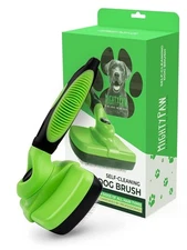 Mighty Paw Dog Grooming Brush Durable Self Cleaning Slicker Dogs Mats Tangles