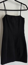 Reformation Sleeveless Mini Dress Black Solid Minimalist Chic 90s Style Bodycon
