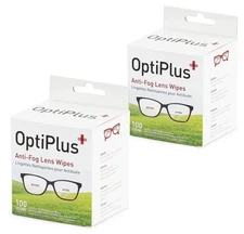 OptiPlus Anti Fog Lens Wipes l Pre-Moistened l Cleaning Wipes for Glasses, La...