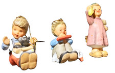 Vintage 1997 Studio Hummel Set of 3 Christmas Ornaments Set 3 - 96033 Children