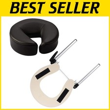 Foldable U-Shaped Pillow - Aluminum Massage Headrest for Bed