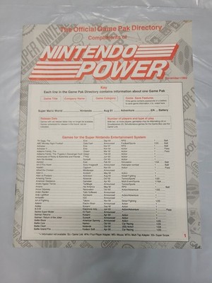 Nintendo Power The Official Game Pak Directory Nov 1993, NES Replace Parts List