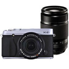 FUJIFILM Digital Mirrorless SLR Camera X-E1 Double Zoom Lens Kit Silver