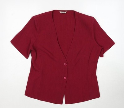 Berkertex Damen Sakko Blazer rot Größe 16 geknöpft