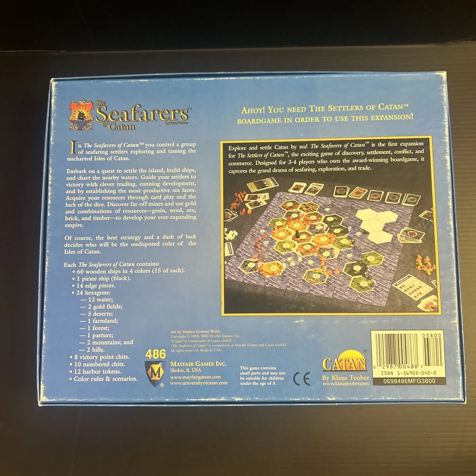 Jogo de estratégia SEAFARERS OF CATAN (Mayfair 2003) -- Completo - Imagem 2 de 4