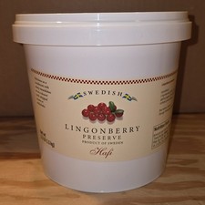 HAFI Lingonberry Preserves 3.3 Lb. (1.5 kg) Tub - 10 DEZ 26