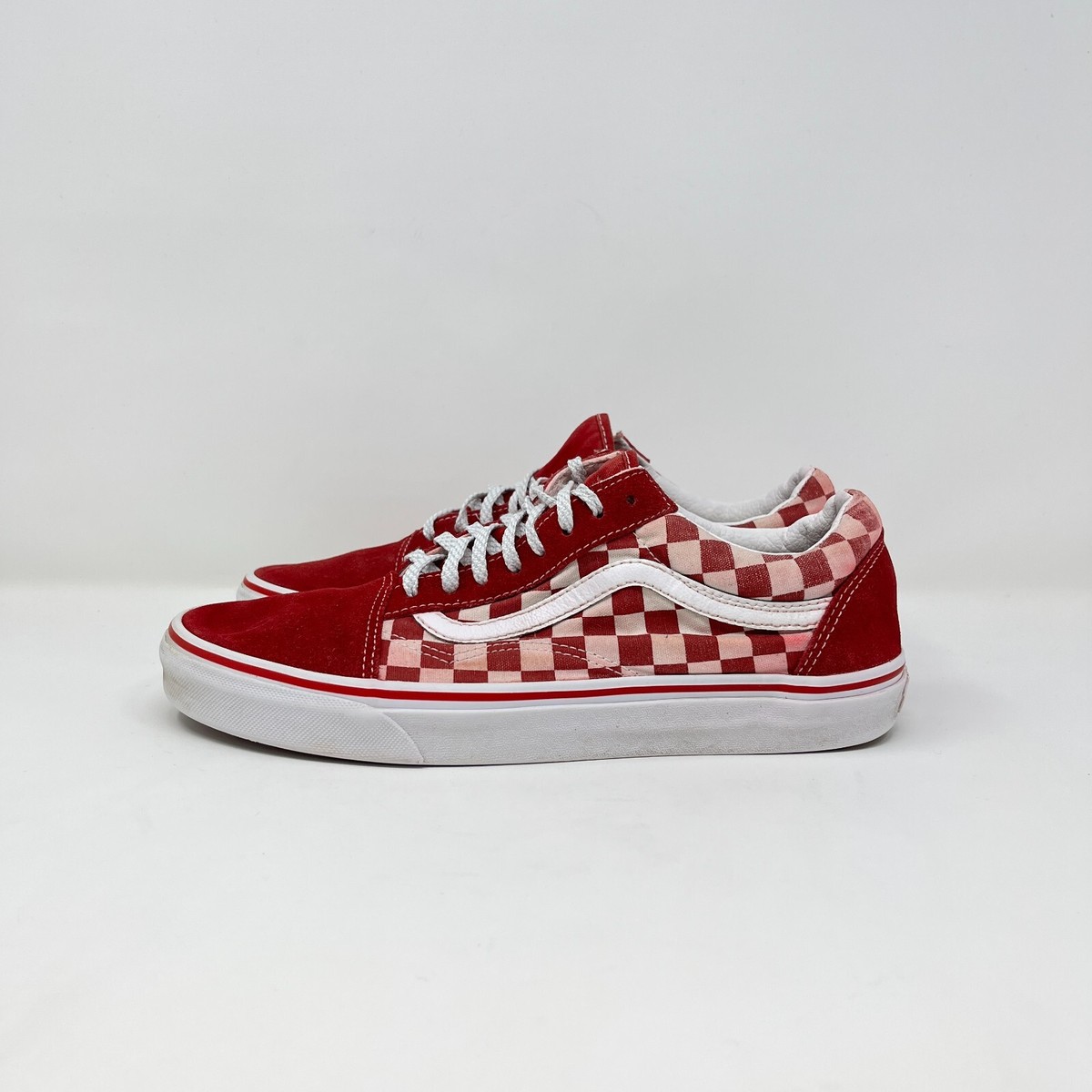 Vans Old Skool Shoes Mens Size 5 Womens 6.5‎ Red White Checkerboard Skate Low Vans | Old Skool Racing Red/True White Shoe main image 4