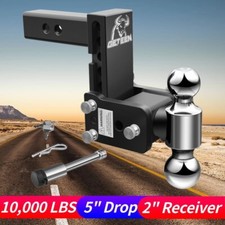 Adjustable Trailer Hitch Fits 2-inch Receiver 5-inch Droprise Steel Drop