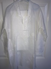 Lucknowi Chikankari White Kurta Pajama Set Cotton Boys Sz 6-7 Yr Old Chikan