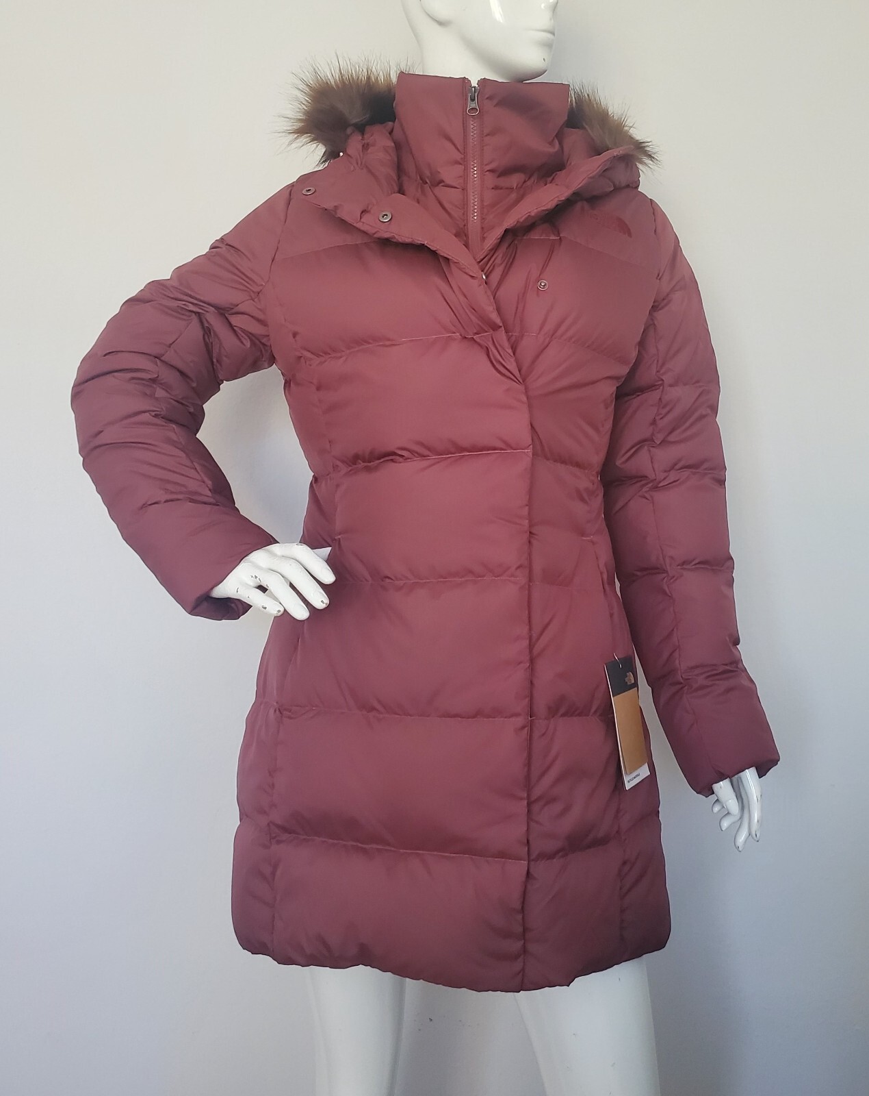 ЖЕНСКОЕ ПУХОВОЕ ПАЛЬТО-ПАРКА THE NORTH FACE WOMEN DEALIO Wild Ginger БОЛЬШОГО размера