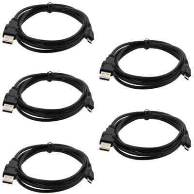 PACK of 5 USB 2.0 Cable A to Micro M/M - 6 FT For PC, Apple, or Mac. Android