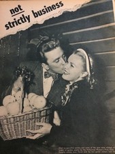 Kirk Douglas, June Haver, Full Page Vintage Clipping