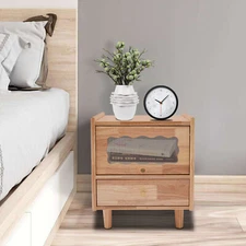 Modern Bedside Cabinet Two-tier Bedside Cabinet Nightstand Bedside Table Bedroom