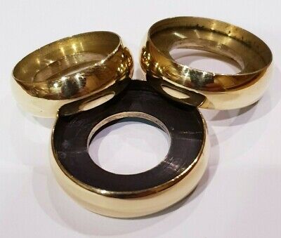 Buy 3 Mixed BRASS FLANGE RINGS 24mm, 25mm & 26mm For WALKING STICK MAKING And CANES.