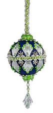 The Cracker Box Inc Christmas Ornamen Kit Art Deco on Pine Green w/ gold and bl