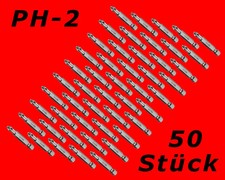 50 x Profi Kreuz Bits PH2 x 50mm Lang Kreuzschlitz Schraubendreher Bitsbox Y7848