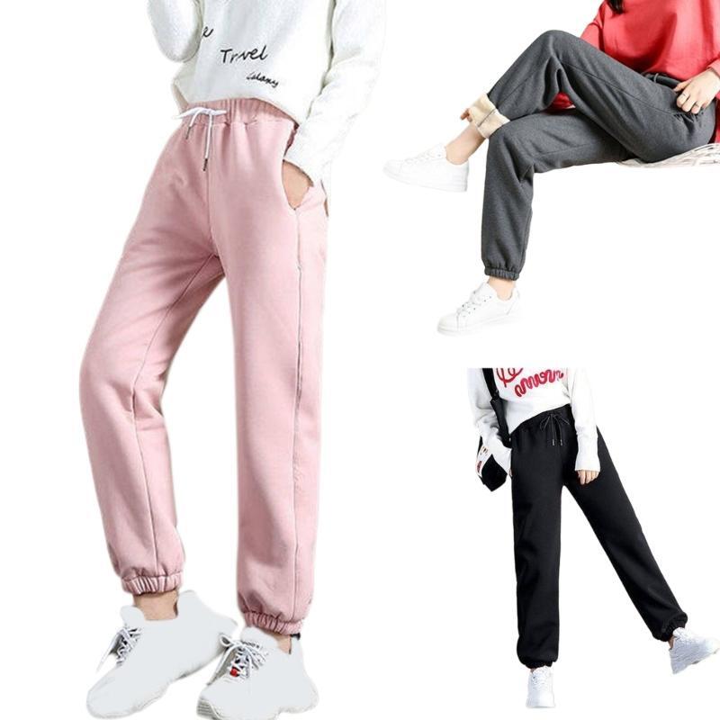 Fleece Lined Joggers for Women Thermal Sweatpants with Pockets Solid Color  Pants