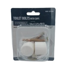  2-Pk Everbilt Toilet Bolts With Caps Zinc-plated 1/4" x 2-1/4" 1005 135 669