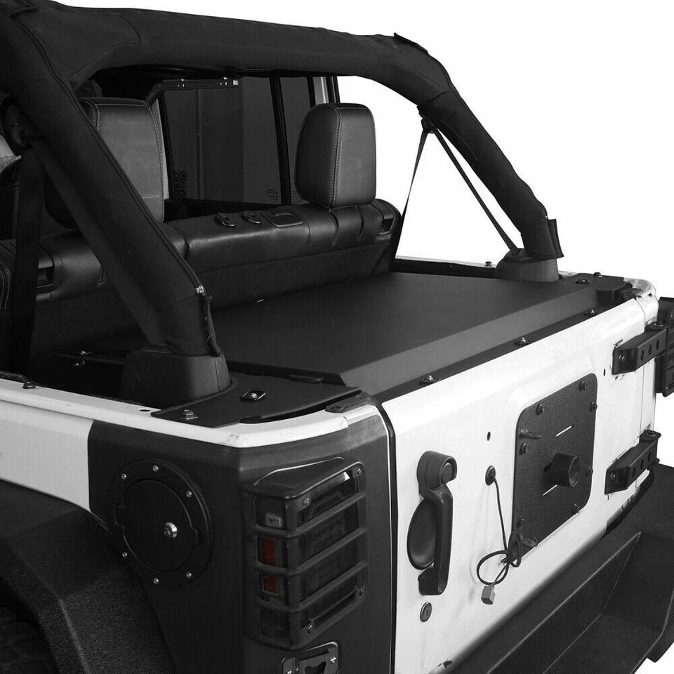 Gabinete de cubierta de seguridad de almacenamiento bloqueable para Jeep Wrangler JK 2015-2018 negro Foto 2 de 4