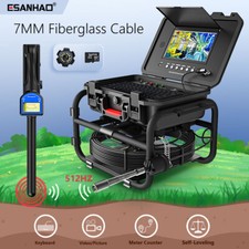 9inch 20M Sewer Pipe Inspection Camera with 512hz Locator Self-leveling Counter