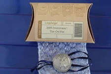 Longaberger 2005 Inaugural Basket Medallion Pewter Tie-On or Pin #20040 - NEW
