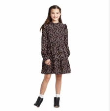 Art class Girls Size Large Floral Ditsy Print Tiered Long Sleeve Dress