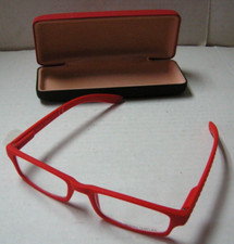 Reading Glasses W/Case, Red, Strength 2.25, Brand New