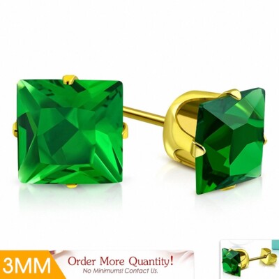 Orecchini Uomo Finti 2 Orecchini Finto Dilatatore - Acciaio Inossidabile Con Zirconi - Borchie A Vite Uomo/Donna Accessori Metallo Lucidato - Foto 2