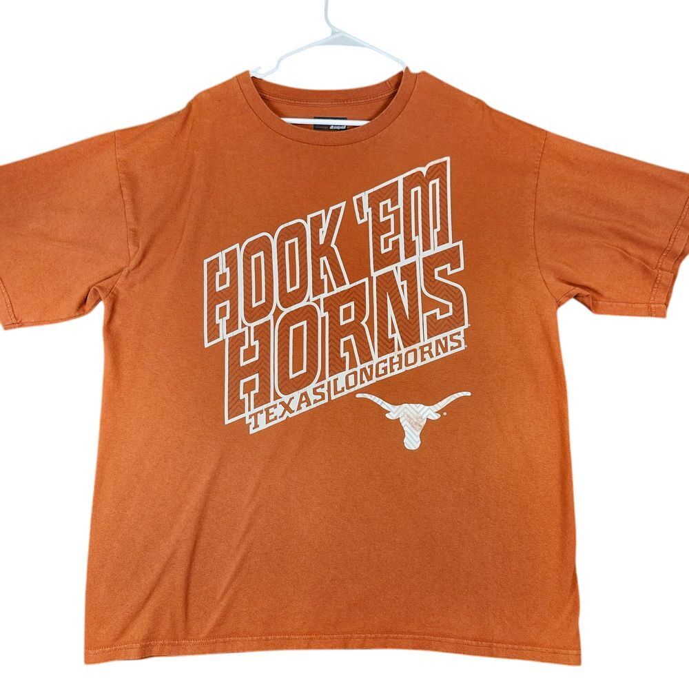 Section Texas Longhorns Hook Em Horns Graphic T-Shirt Orange College Football XL